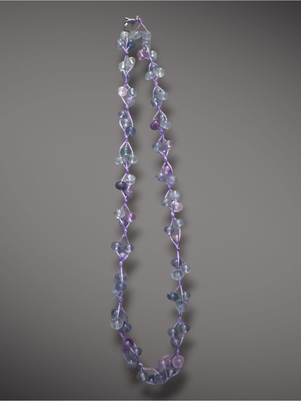 Hand-Knotted Rainbow Fluorite Necklace